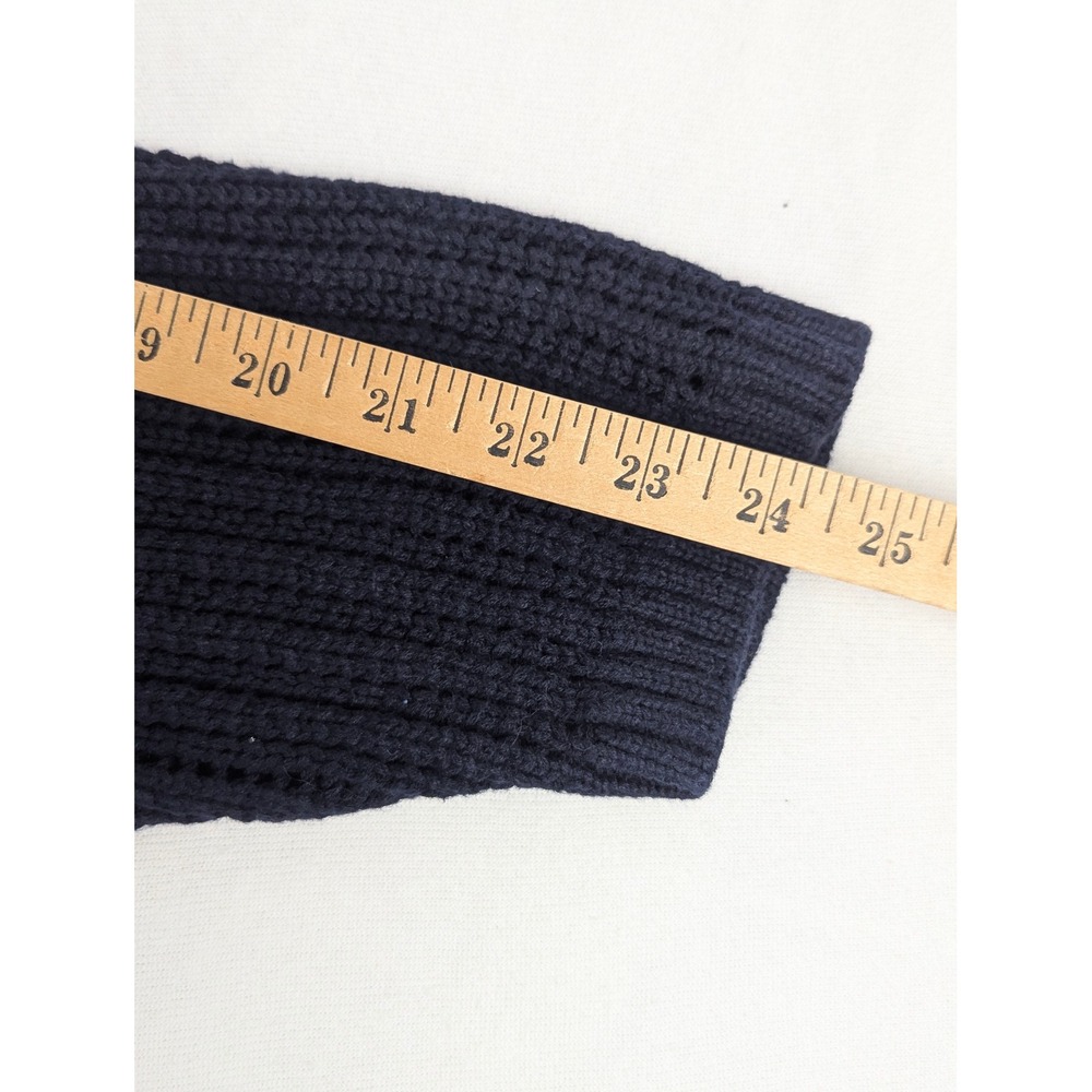 Talbots Plus Womens 3X Navy Blue 100% Cotton Open Knit Ribbed Pullover Sweater - Picture 10 of 12